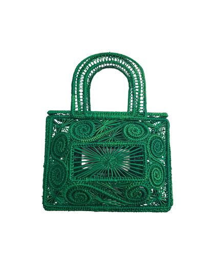 structure green handmade bag 