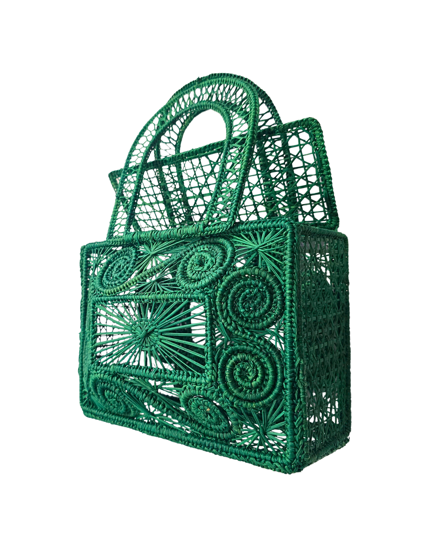 structure green handmade bag 