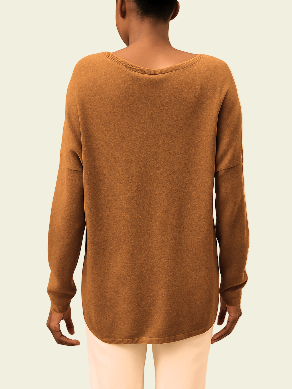 V-neck Cashmere Sweater Camel