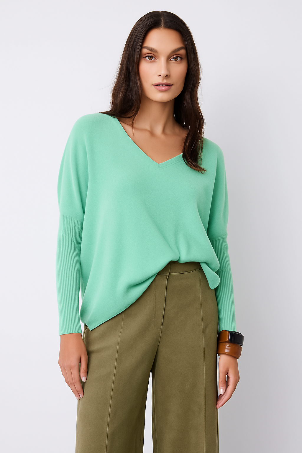 Faustine cashmere jumper Agave