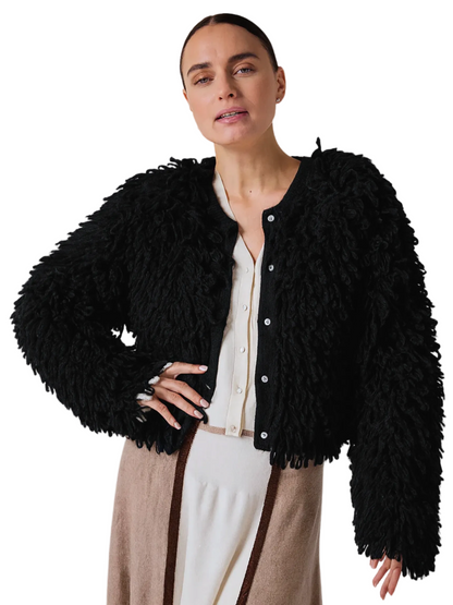 Black Fringe Cardigan