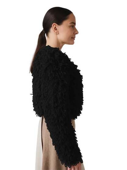 Black Fringe Cardigan