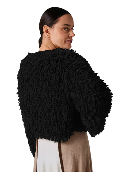 Black Fringe Cardigan