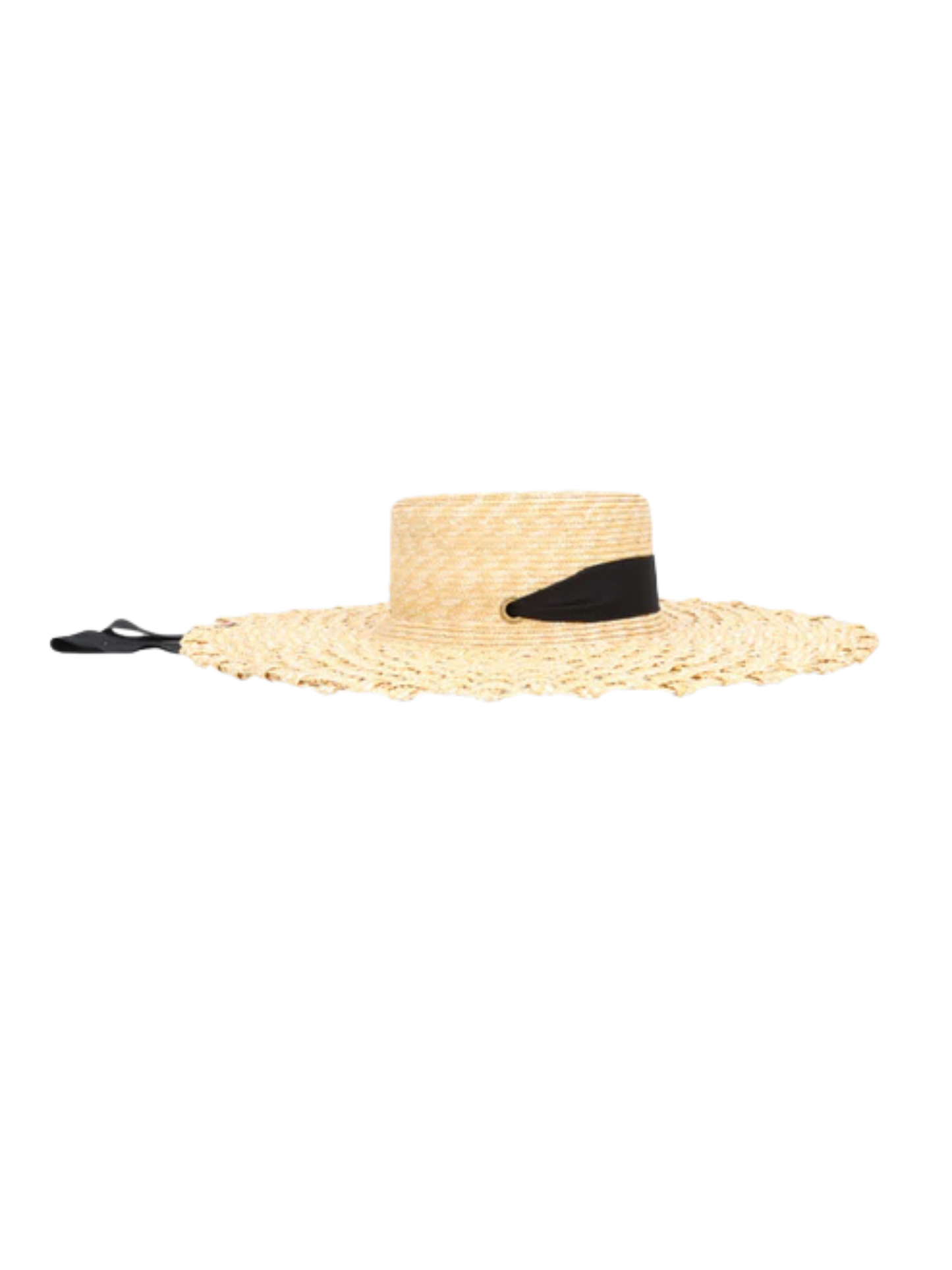  straw hat with a black band