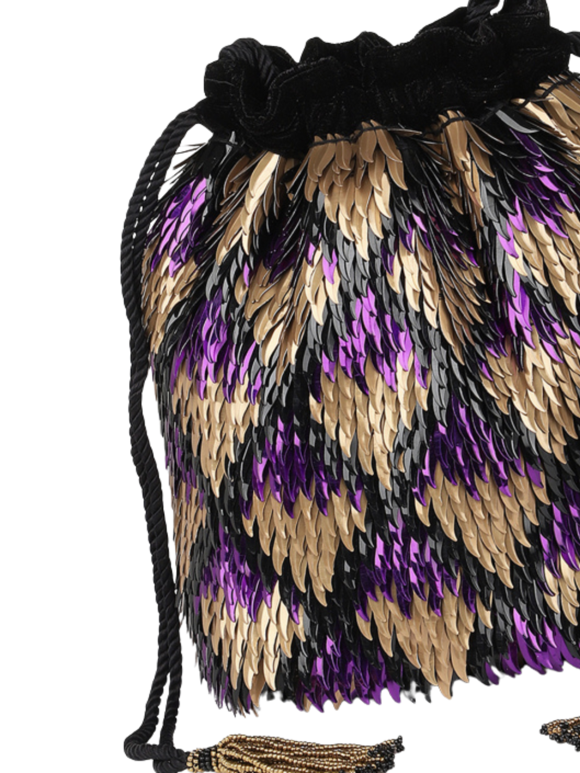  Bag with glass-bead embroidery on velvet