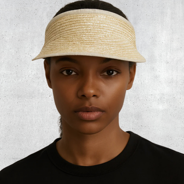 Natural Straw Visor Hat