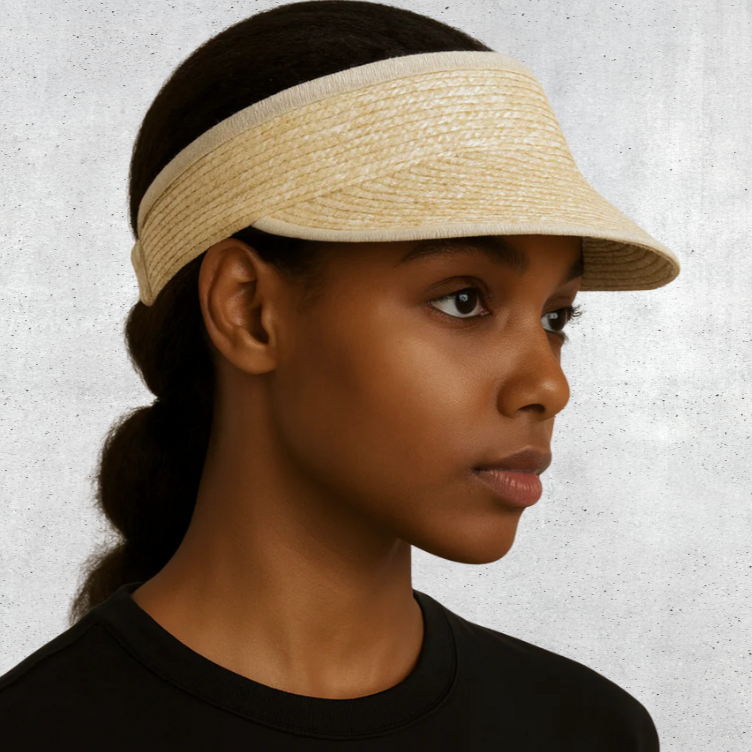 Natural Straw Visor Hat