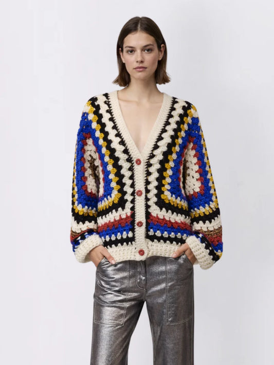 Blue Crochet Sweater