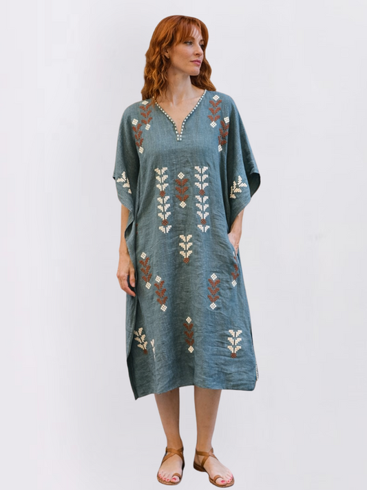 Aztec Kaftan Dress