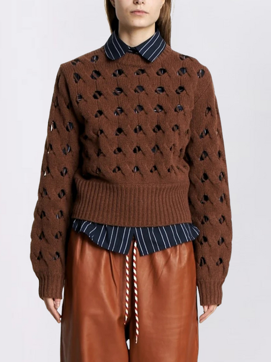Stella Nova Knitted Sweater with hole pattern