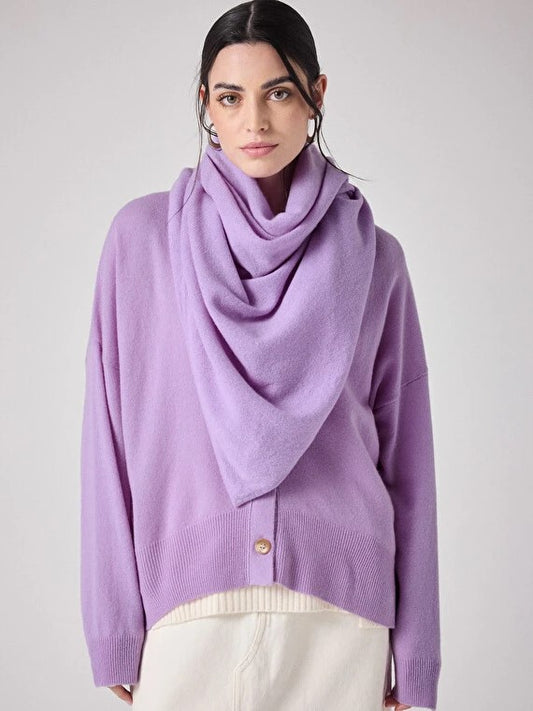Triangle Cashmere Scarf Lilac