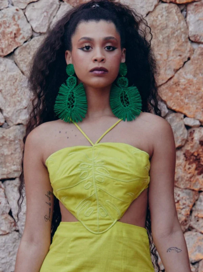  earrings in iraca palm