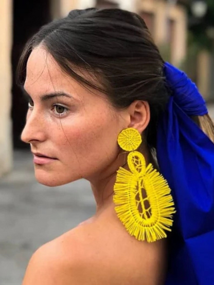  earrings in iraca palm