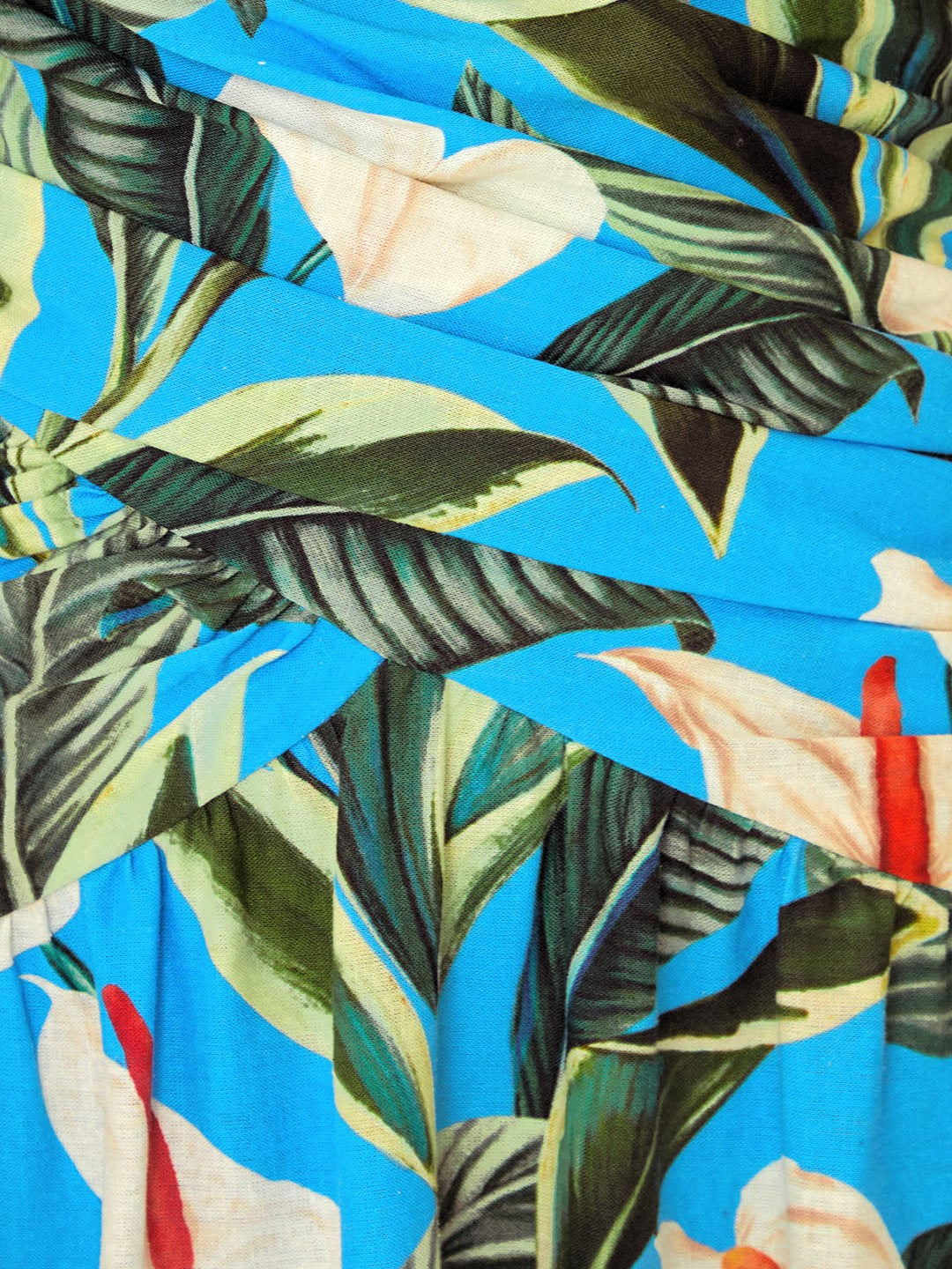 Blue Long Dress With Flowers By Farm Rio