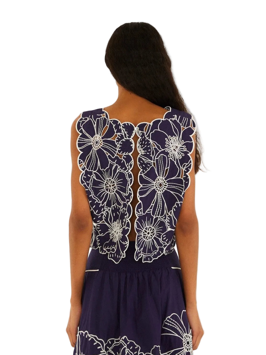  navy floral top