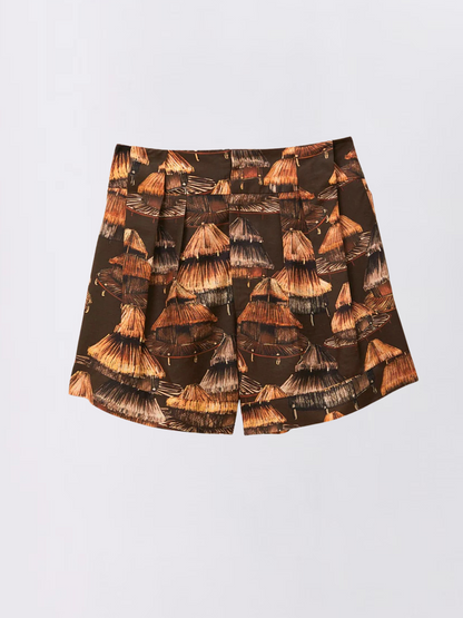 Pattern Brown Shorts By Farm Rio