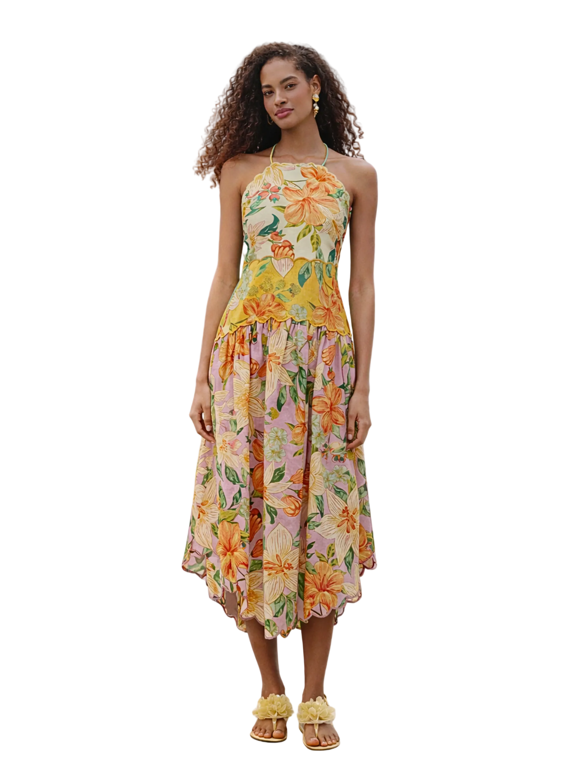Floral Halter Midi Dress by Farm Rio 