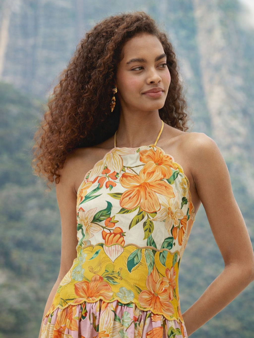 Floral Halter Midi Dress by Farm Rio 
