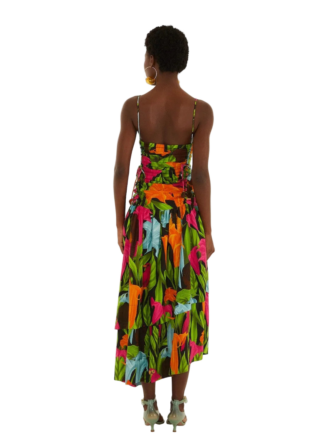 Black Floral Sleeveless Maxi Dress By Farm Rio 