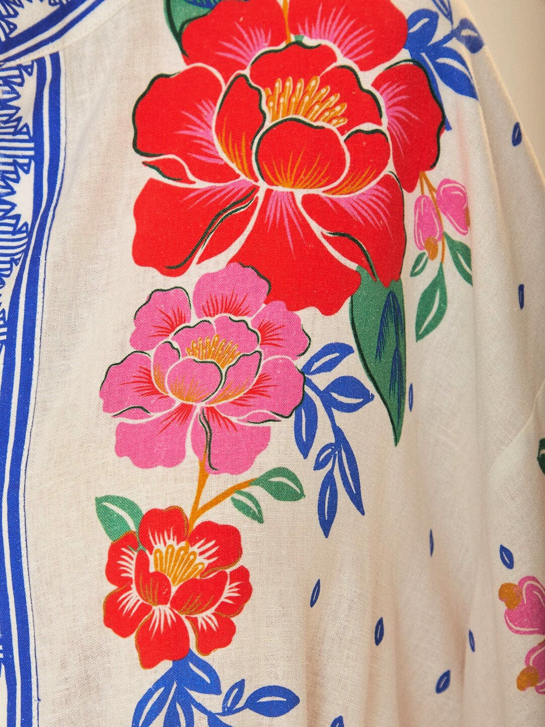 Floral Midi Kaftan Dress With Belt By Farm Rio 