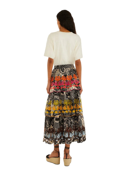 Colorful Maxi Skirt By Farm Rio