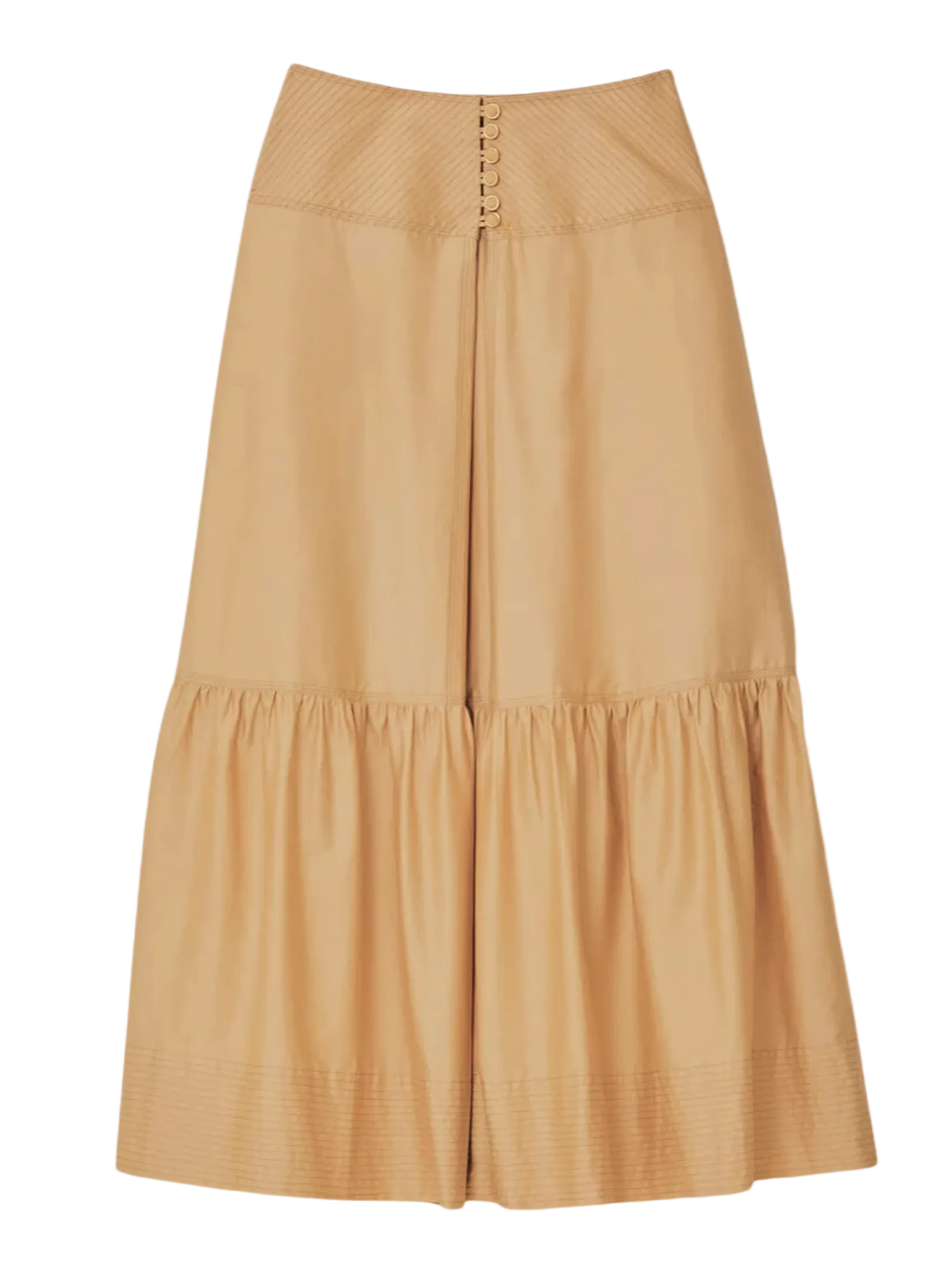 Midi Beige Skirt With Buttons By Farm Rio 