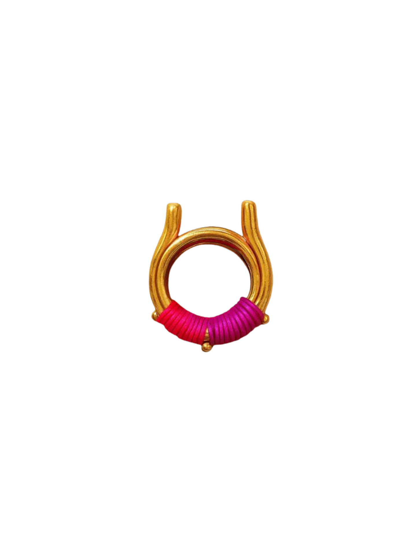  gold-plated bronze ring with werregue palm 