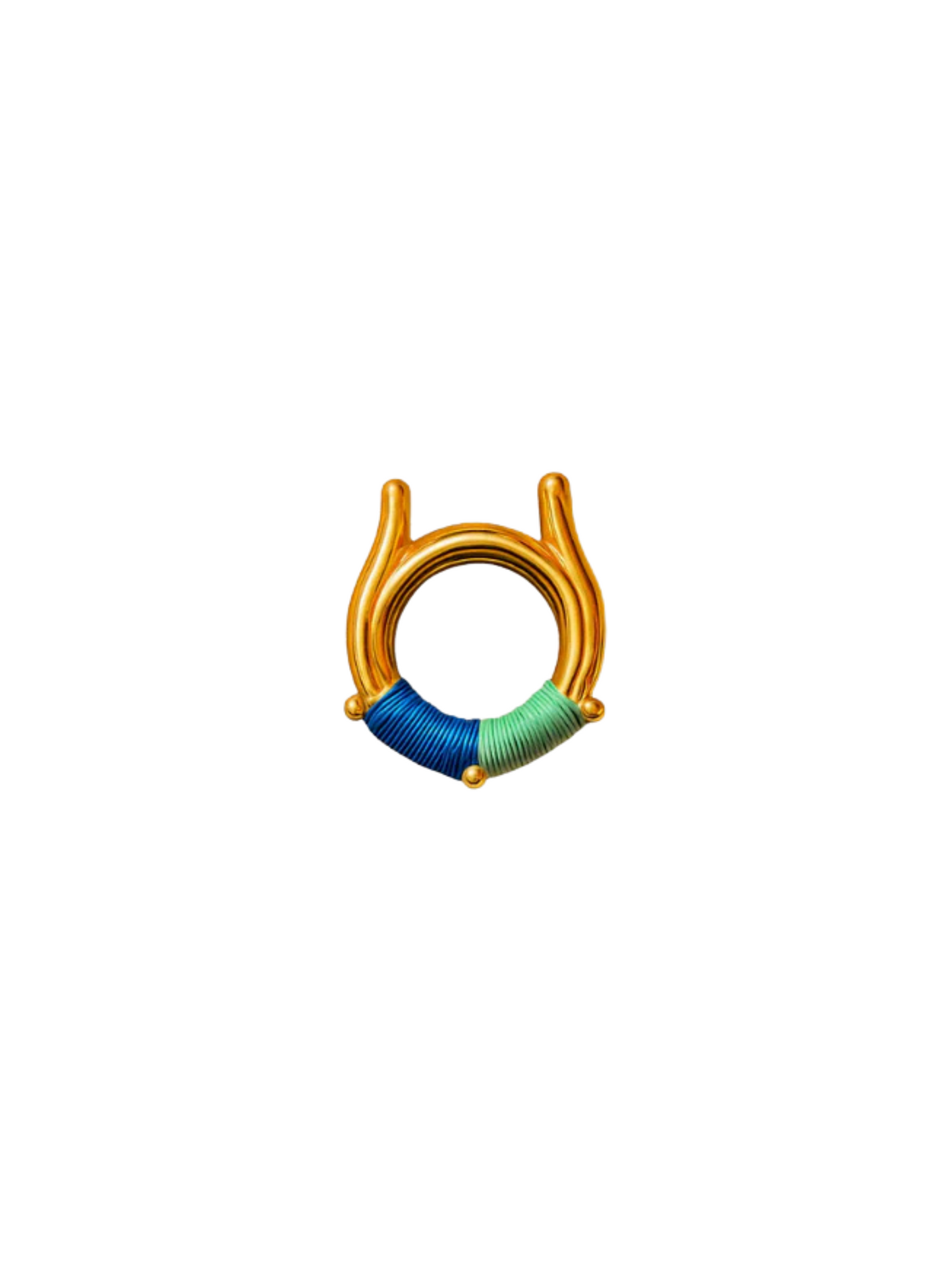  gold-plated bronze ring with werregue palm 