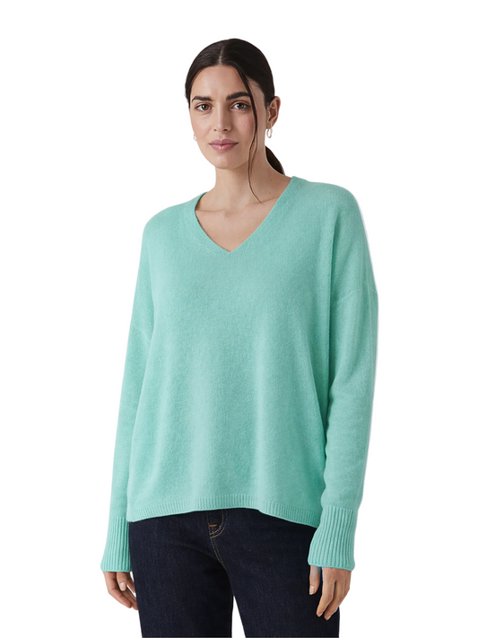 light blue sweater