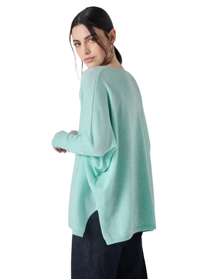 light blue sweater