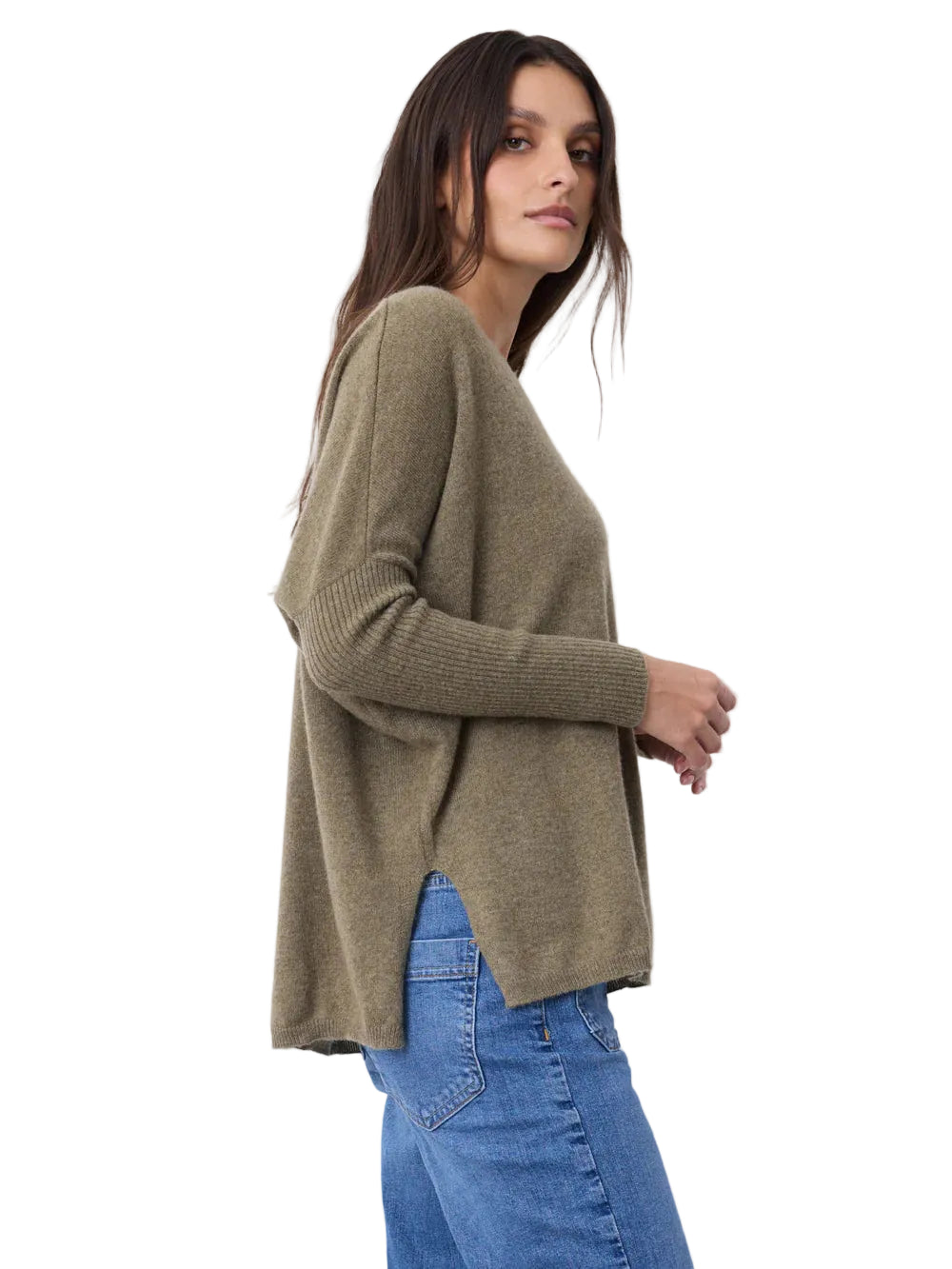 GREEN CASHMERE SWEATER