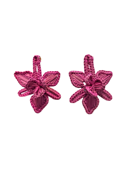 Flower Iraca Earrings