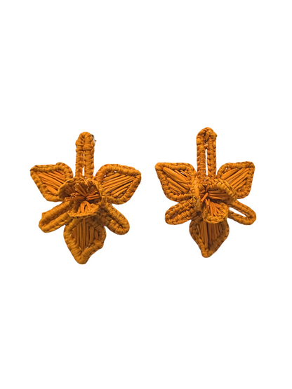 Flower Iraca Earrings