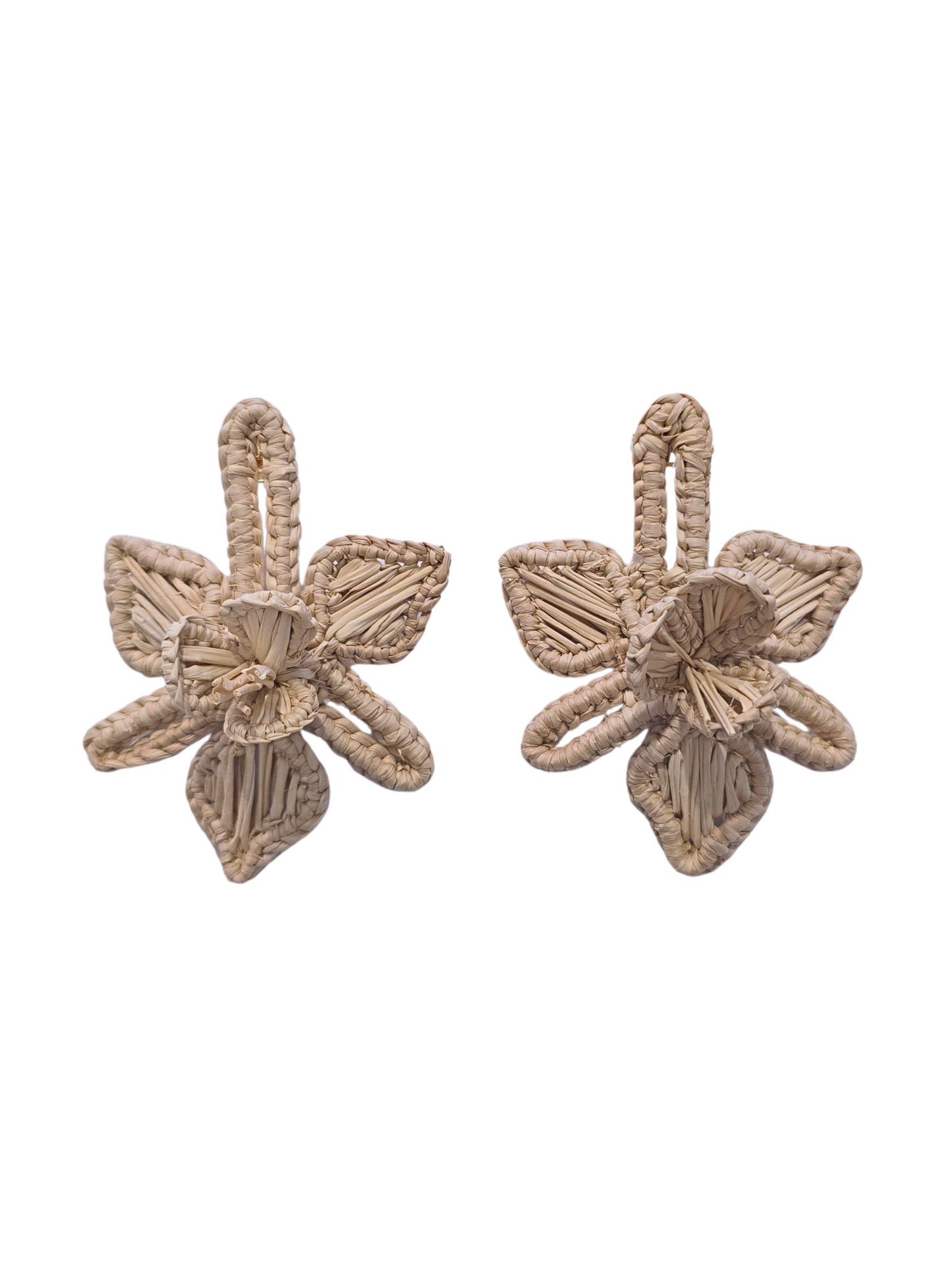 Flower Iraca Earrings