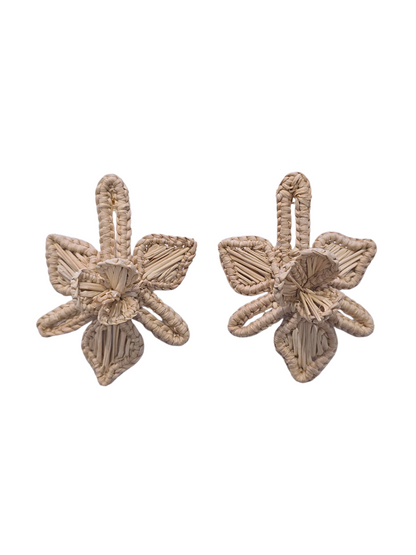 Flower Iraca Earrings