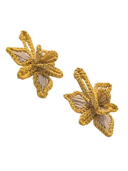 Flower Iraca Earrings