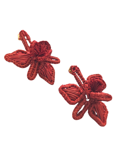 Flower Iraca Earrings