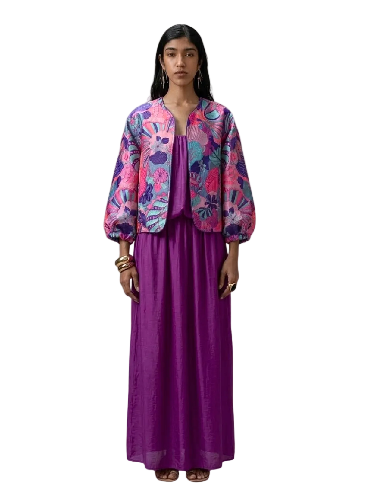 colorful patterned jacket 