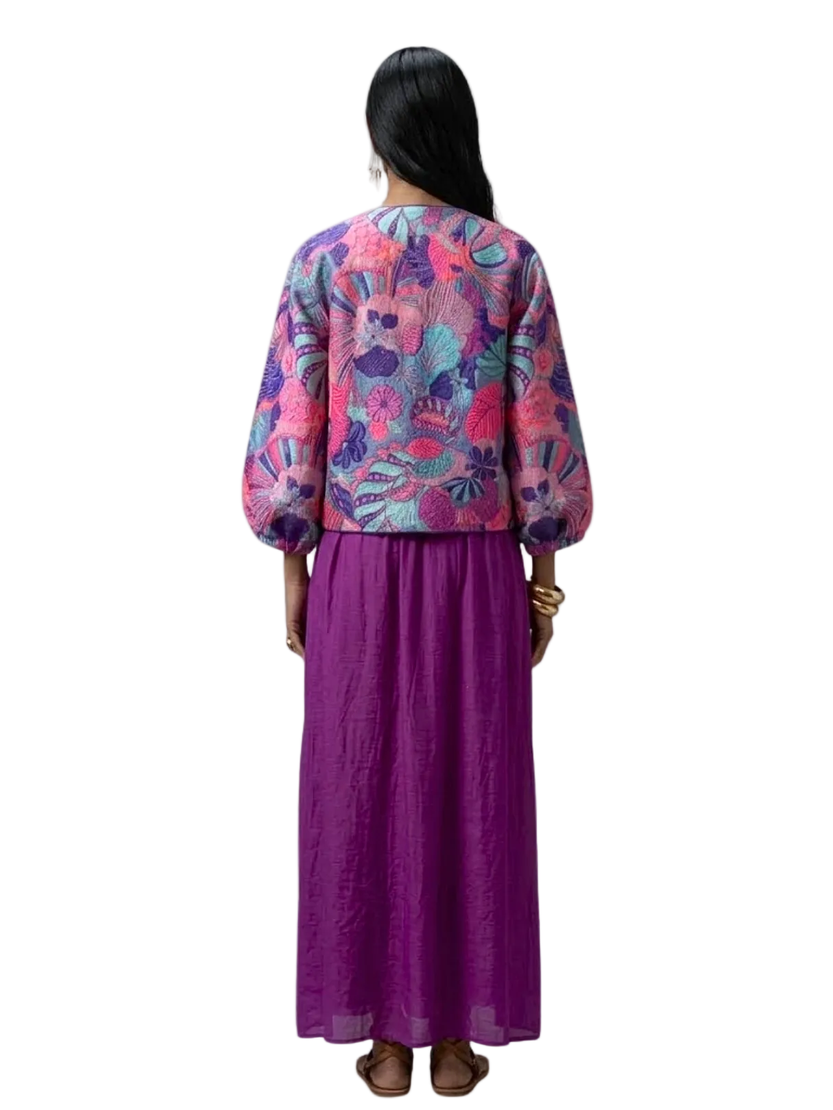 colorful patterned jacket 
