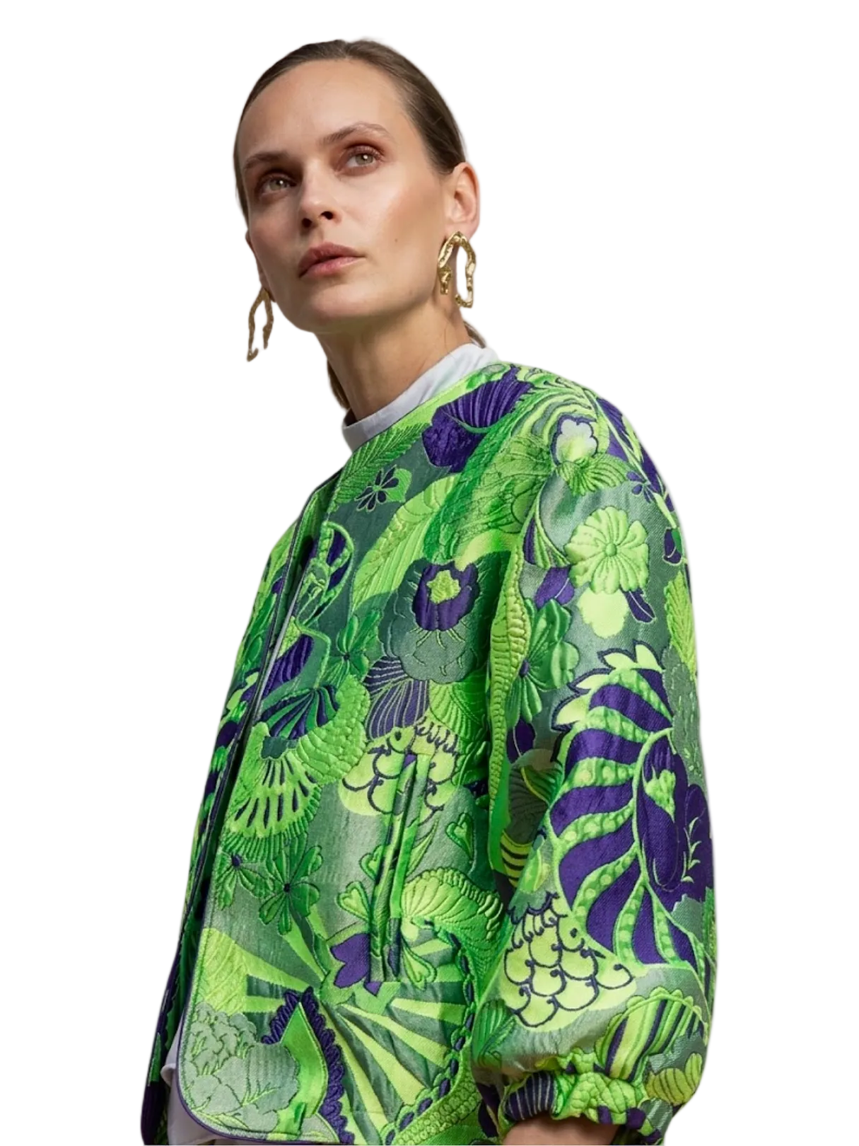colorful patterned jacket 