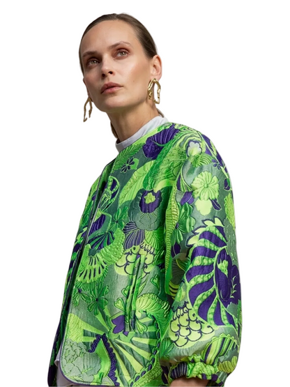 colorful patterned jacket 