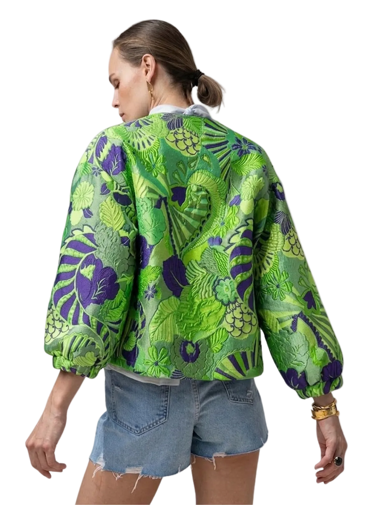 colorful patterned jacket 