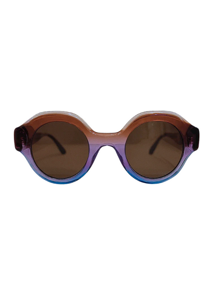 Gradient brown to blue sunglasses