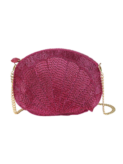 pink shell handbag