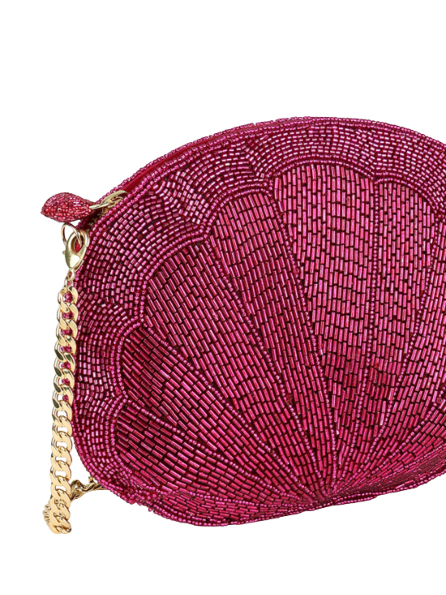 pink shell handbag