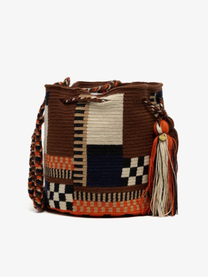 Small Crossbody Wayuu Brown/Orange