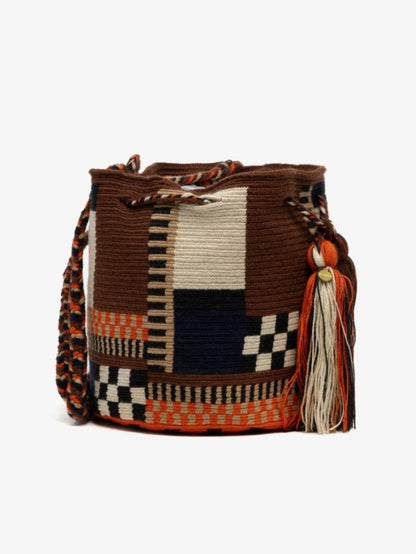 Small Crossbody Wayuu Brown/Orange