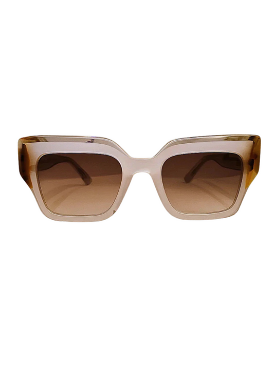 light pink frame sunglasses
