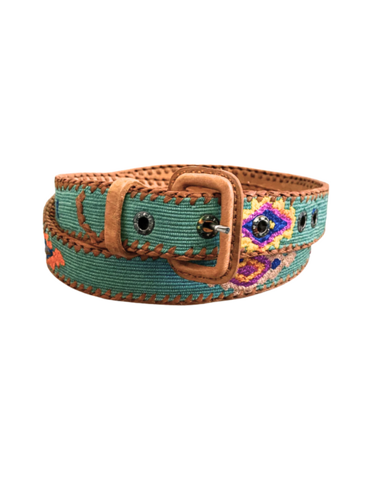Colorful belt with decorative buckle