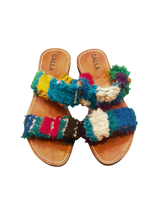 Babouche slippers handmade from vintage Berber rugs